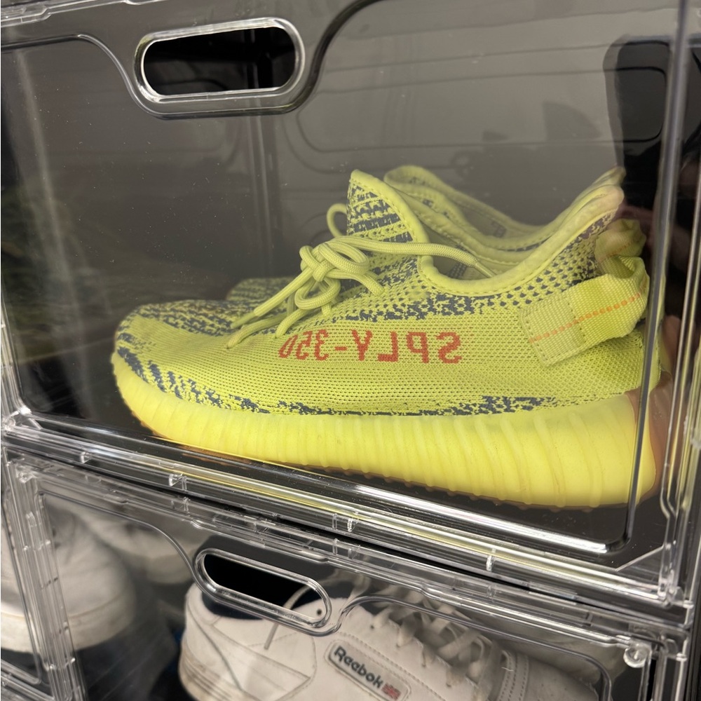 Adidas Yeezy Boost 350 V2 - Neon Yellow and blue